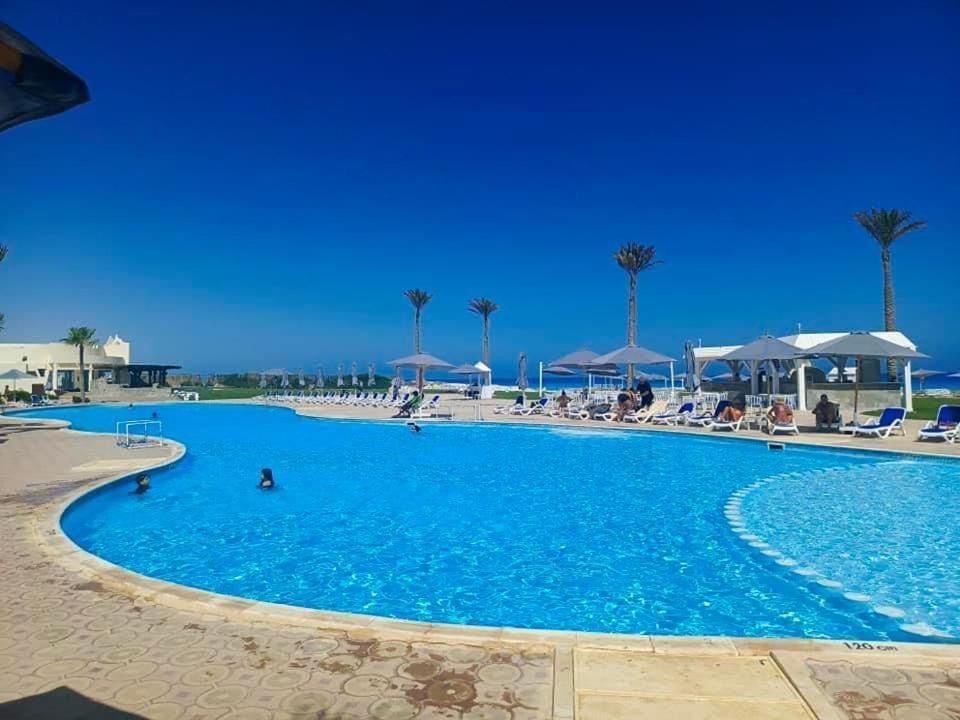 Borg El Arab Beach Resort Dış mekan fotoğraf A swimming pool at a resort in Egypt